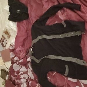 Old navy black and grey button down sweater extra small